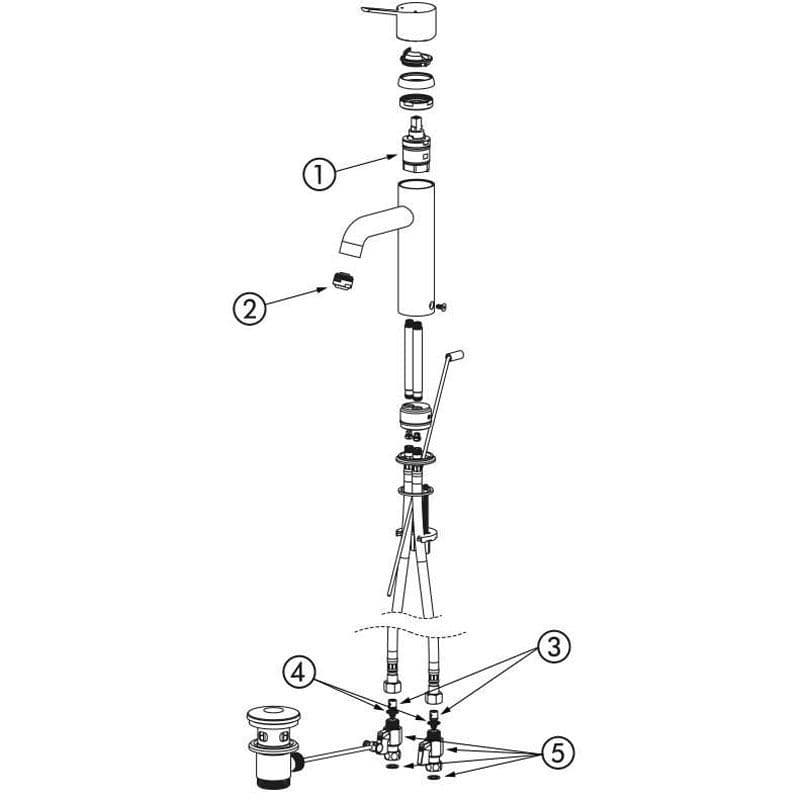 Delabie SECURITHERM Pressure Balancing Mechanical Deck Mounted Basin ...
