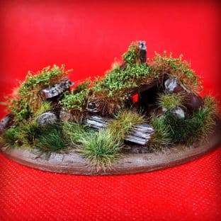 Destroyed Jungle Bunker Painted