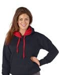 Adult Ultimate Contrast Black / Red Hoodie - Design Your Own from