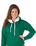 Adult Ultimate Contrast Kelly Green / White Hoodie - Design Your Own from