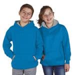 Children's Ultimate Contrast Electric Blue / Grey Hoodie Design Your Own from