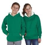 Children's Ultimate Contrast Kelly Green / White Hoodie Design Your Own from