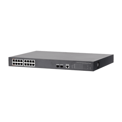 Dahua 16-Port Managed Gigabit PoE Rackmount  Switch