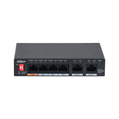 Dahua 4 Port Gigabit POE Switch Unmanaged with 2 x GB Uplink