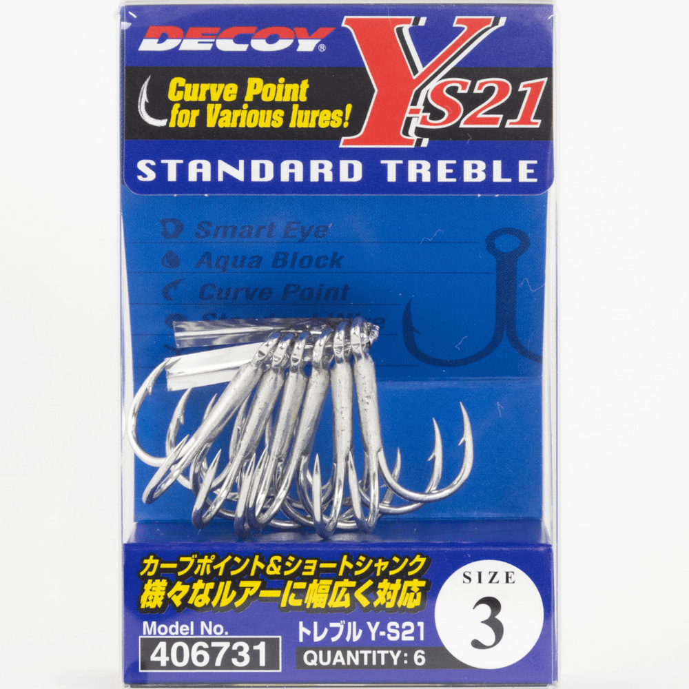 Decoy YS21 Treble Hooks