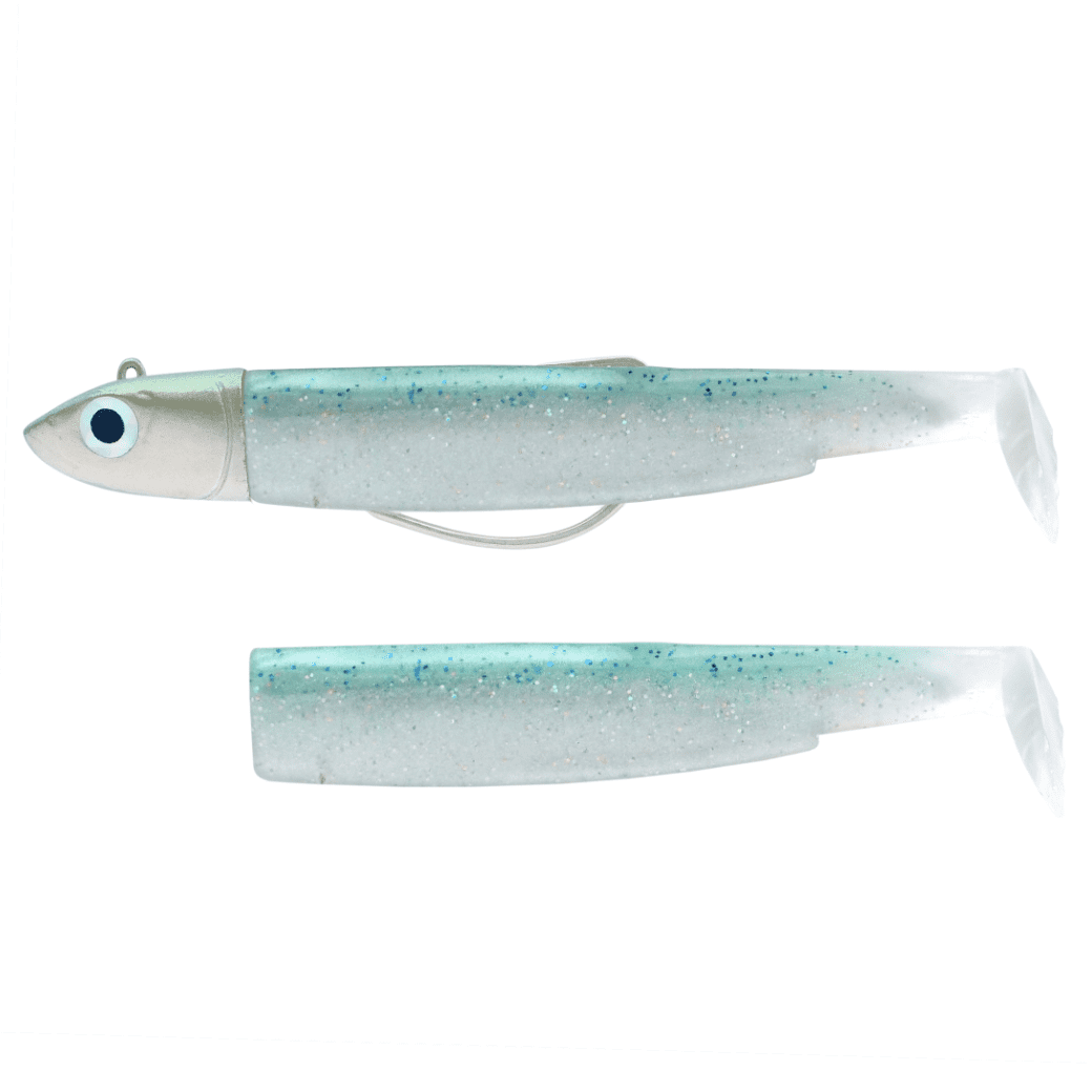 FIIISH Black Minnow 120 Combo Off Shore - Esche Soft 25g In Blu Con Corpo Extra, Testa Articolata Antialga, Perfetta Per Spigole E Predatori