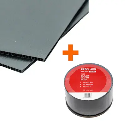 72mm X 50m Black Cloth Tape