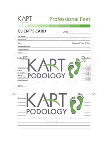 Kart Pedicure Laser Printed Consultation Forms