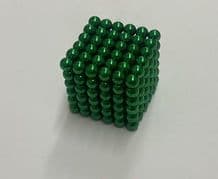 Neo 5mm Sphere Magnets - Green Nickel