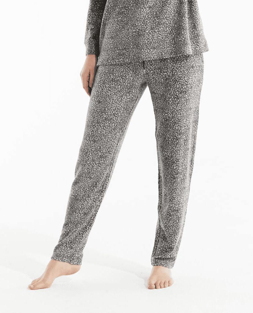 Damella of Sweden Brushed Knit Lounge Trousers - Animal Print