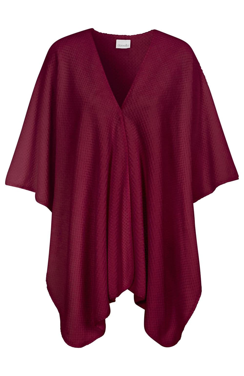 Damella of Sweden Fleece Poncho - Wine Red