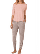 DKNY Cropped  Lounge Pant - Pink Stripe