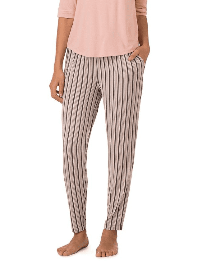 DKNY Cropped  Lounge Pant - Pink Stripe