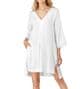 DKNY Fresh Perspective 3/4 Sleeve Kaftan - White