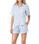 DKNY Fresh Perspective Top and Boxer Set - Oxford Stripe