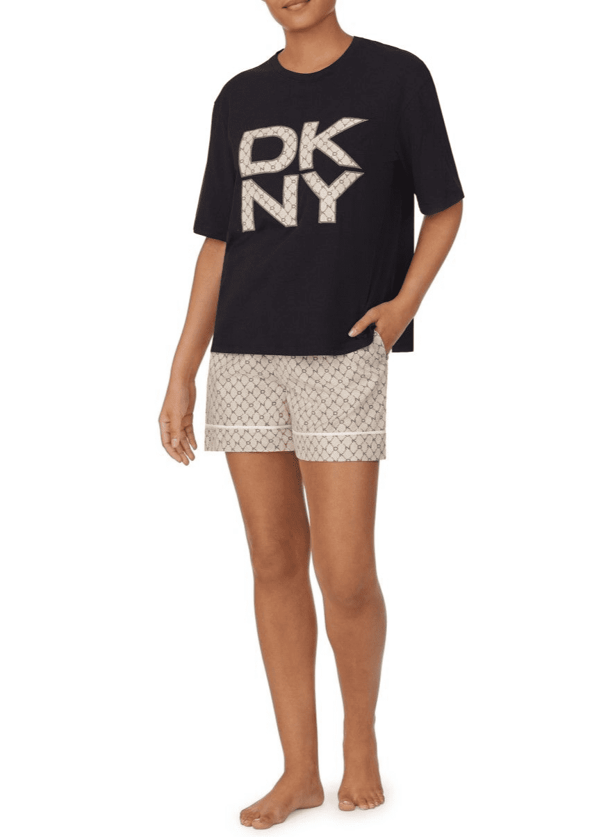 DKNY Just Checking In Top and Boxer Sleep Set