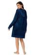 DKNY Velour Luxe Hooded Sleepshirt - Blue