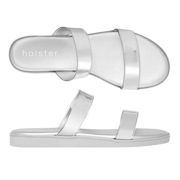 Holster Maya Slide Sandals - Silver