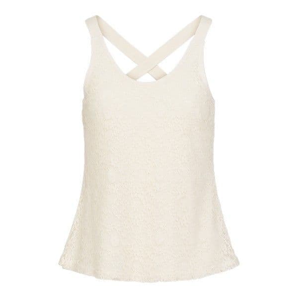 Lingadore Calm Lace Cross Back Top - Ivory