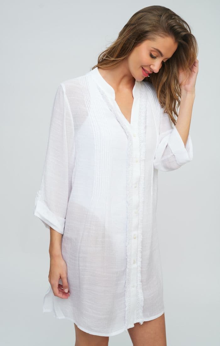 Reeva Beach Shirt by Pia Rossini - White