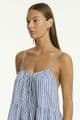 Sea Level Boathouse Tie Back Sundress - Blue/White