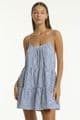 Sea Level Boathouse Tie Back Sundress - Blue/White