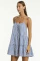 Sea Level Boathouse Tie Back Sundress - Blue/White