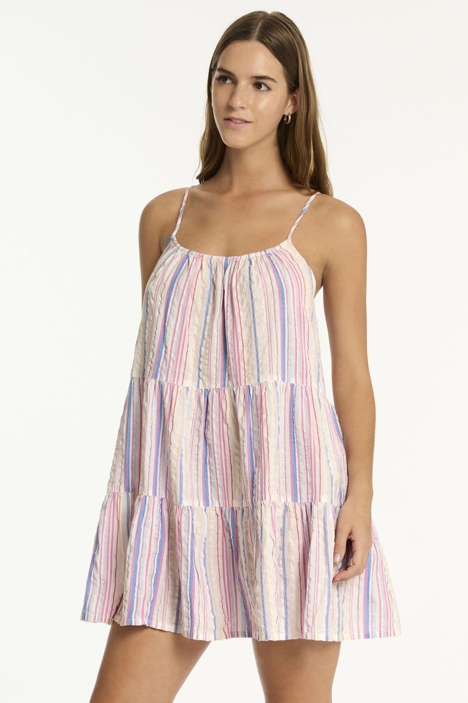 Sea Level Boho Stripe Tie Back Sundress - Blue
