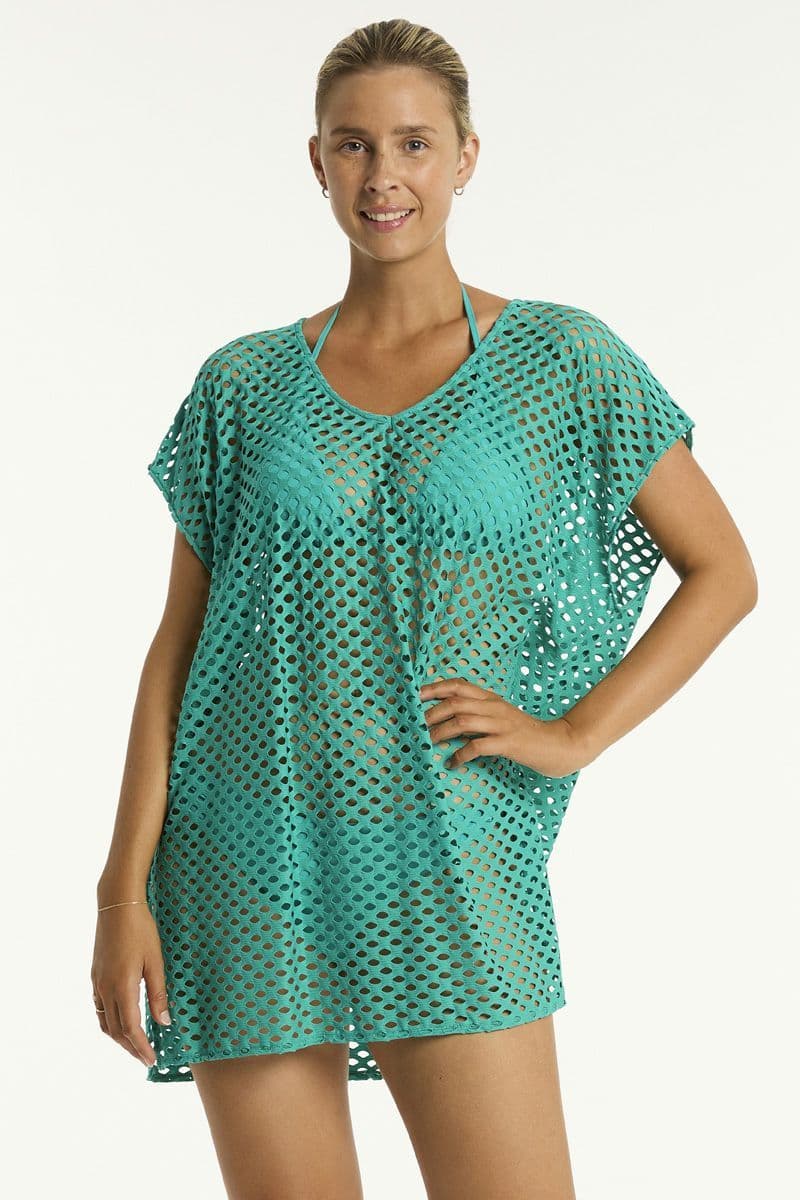 Sea Level Castaway Kaftan - Evergreen