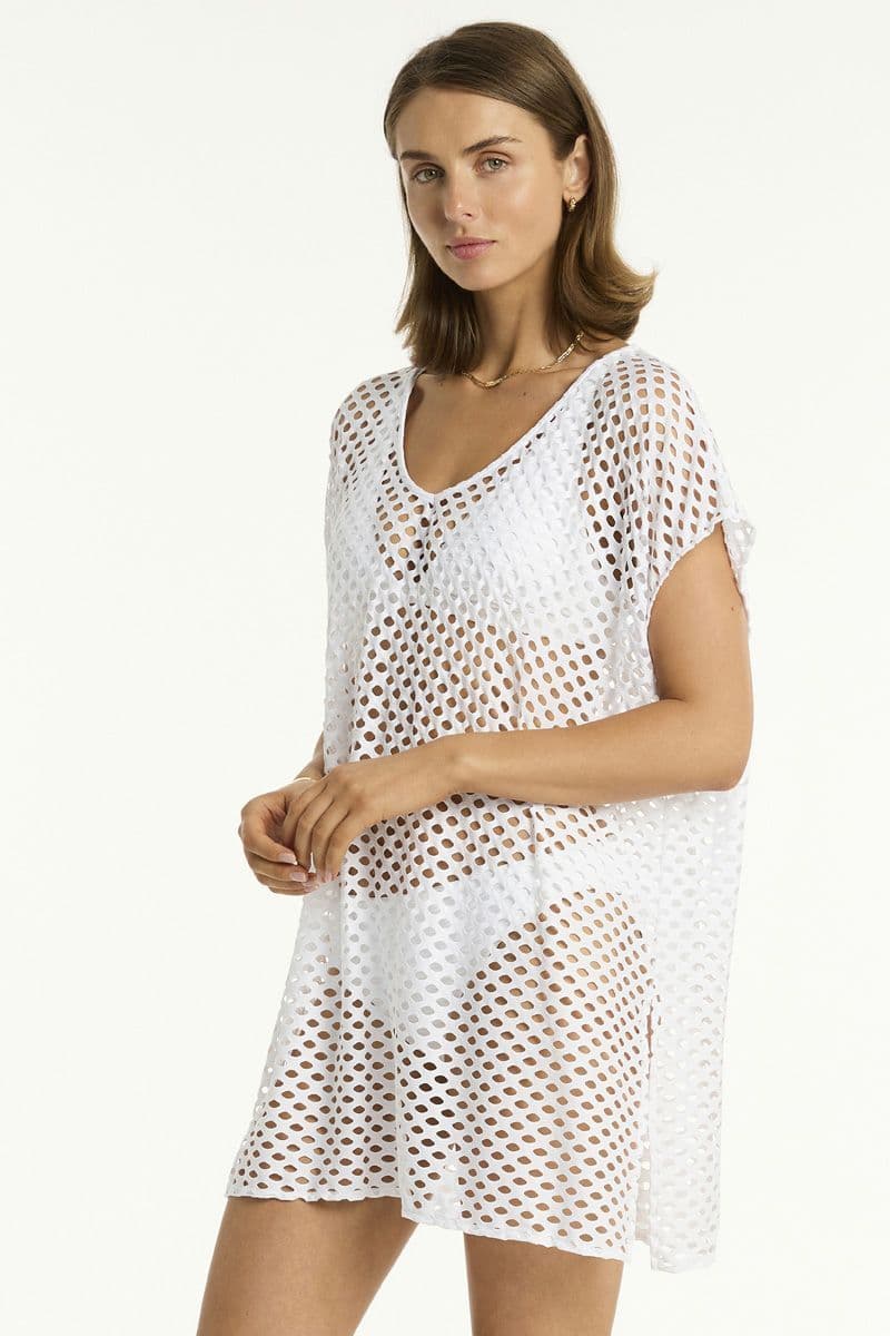 Sea Level Castaway Kaftan - White