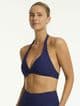Sea Level De Soleil Twist Front Halter Bikini Top - French Navy