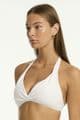Sea Level De Soleil Twist Front Halter Bikini Top - White