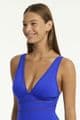 Sea Level Essentials Spliced Swimsuit - Cobalt