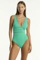 Sea Level Essentials Spliced Swimsuit - Evergreen