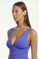Sea Level Essentials Spliced Swimsuit - Iris