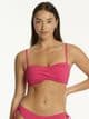 Sea Level Essentials Twist Bandeau Bikini Top - Roseberry