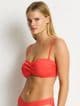 Sea Level Essentials Twist Bandeau Bikini Top - Tango