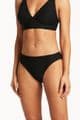 Sea Level Honeycomb Regular Bikini Brief - Black