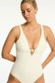 Sea Level Nautique Chain Link Longline Swimsuit - Coconut