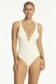 Sea Level Nautique Chain Link Longline Swimsuit - Coconut