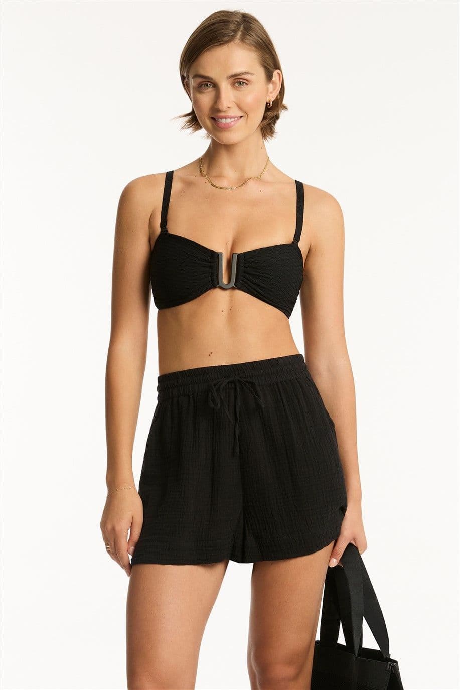 Sea Level Sunset Beach Short - Black
