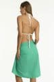 Sea Level Sunset Frayed Sarong - Evergreen