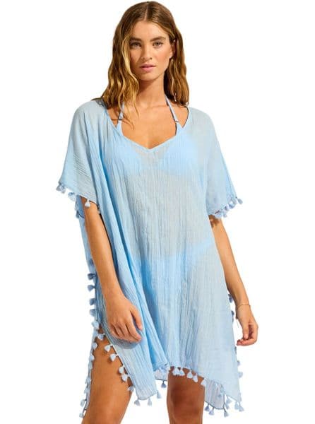 Seafolly Amnesia Kaftan - Cornflower