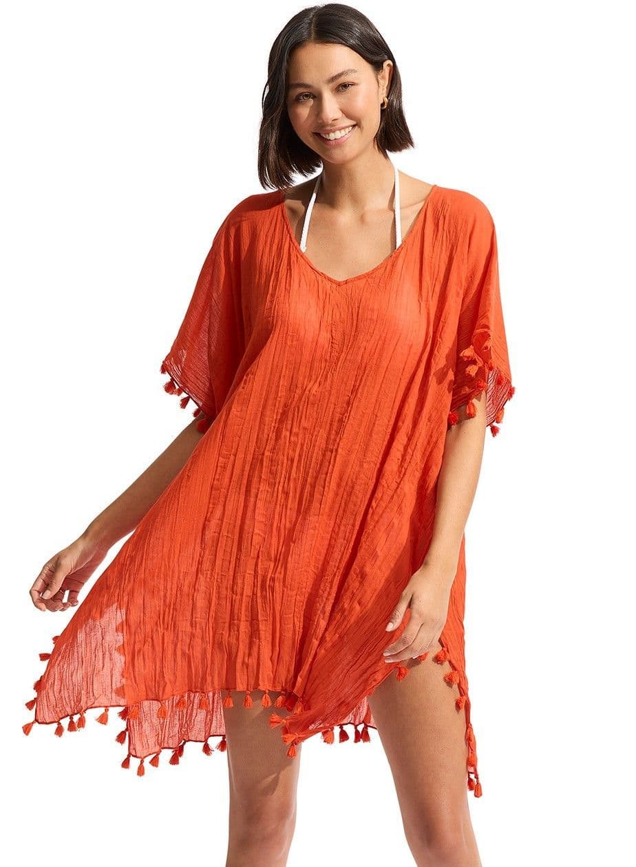 Seafolly Amnesia Kaftan - Tamarillo