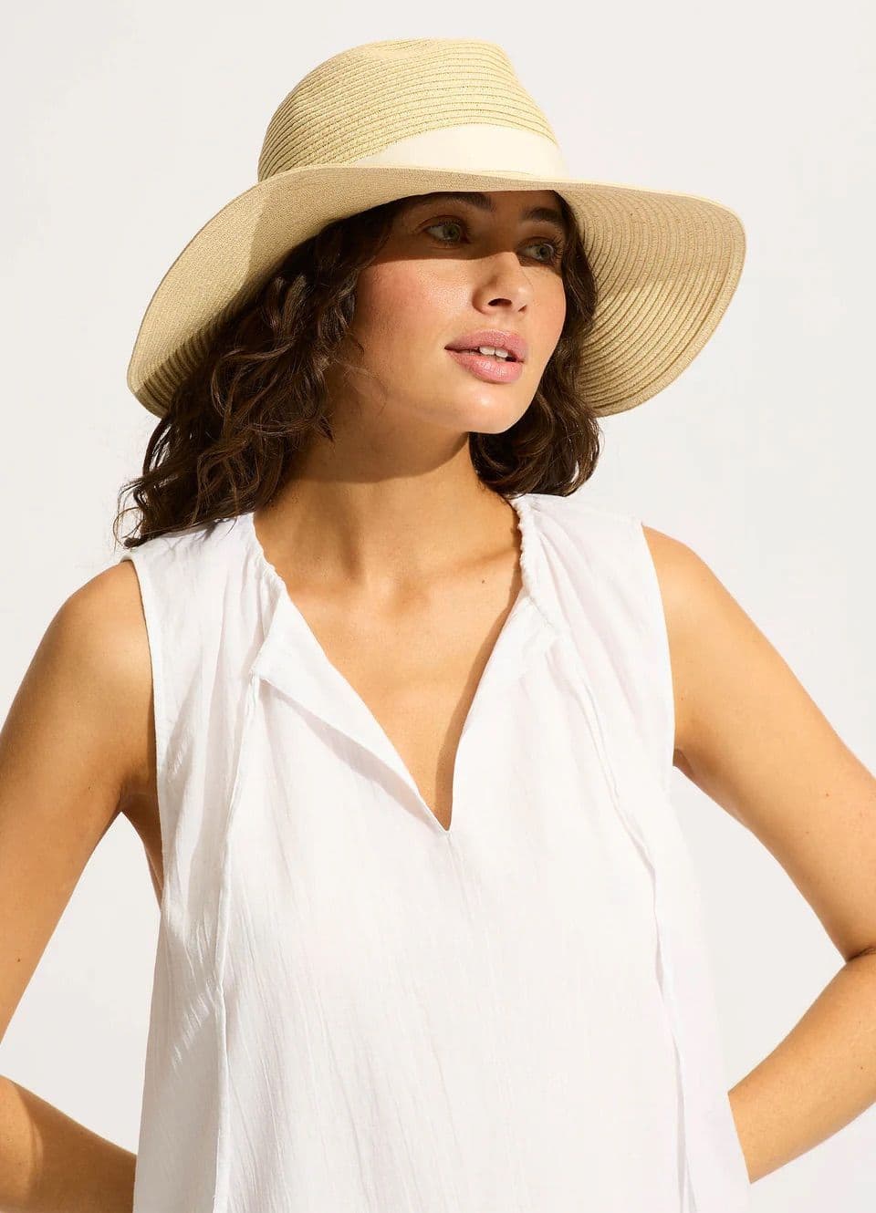 Seafolly Collapsible Fedora Hat - Natural