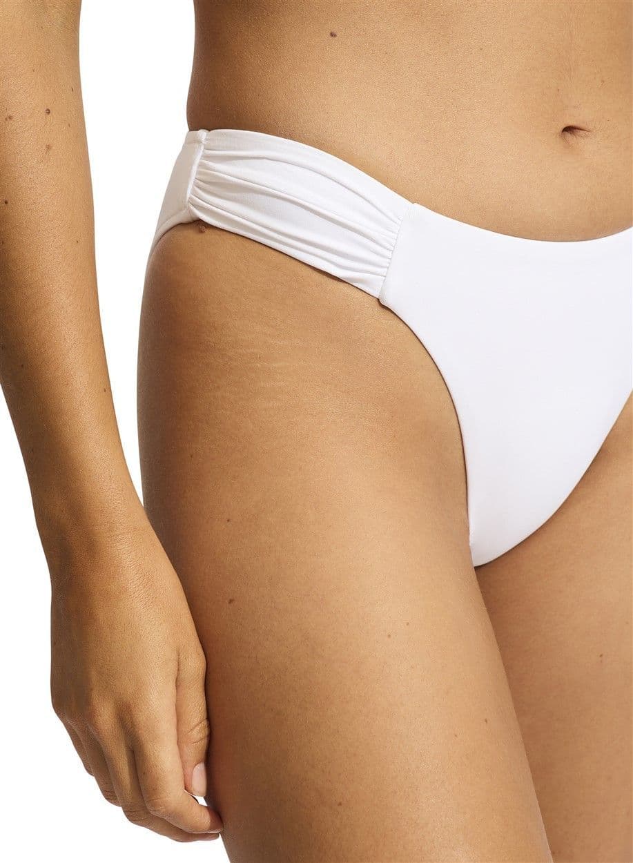 Seafolly Collective High Leg Bikini Brief - White