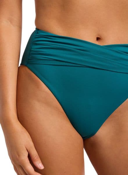 Seafolly Collective High Waist Wrap Front Bikini Brief - Deep Teal