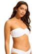 Seafolly Collective Twist Bandeau Bikini Top - White