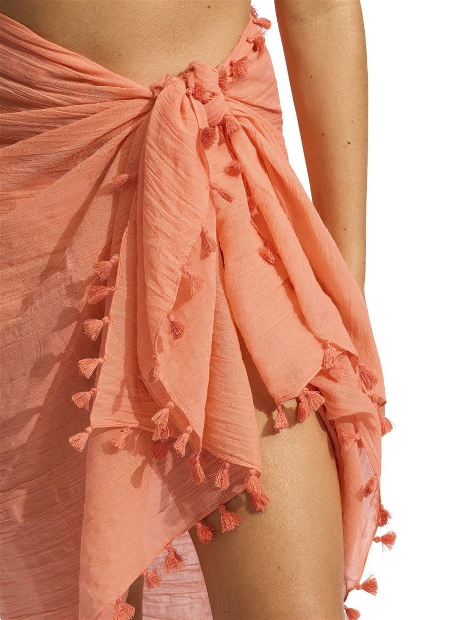 Seafolly Cotton Gauze Sarong - Melon