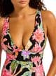 Seafolly Hot House Flowers Cross Back Swimsuit - Black